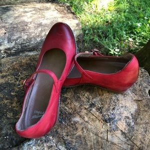 Dansko Mary Jane red strap shoe size 38